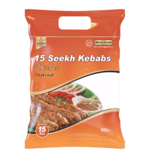 CROWN CHICKEN SEEKH KEBAB 900G 15PZ