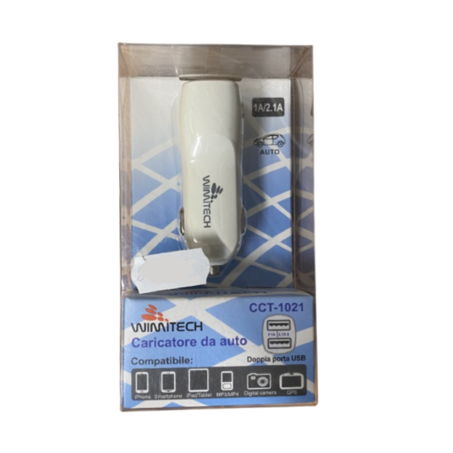 WIMITECH CARICATORE DA AUTO 1A/2.1A