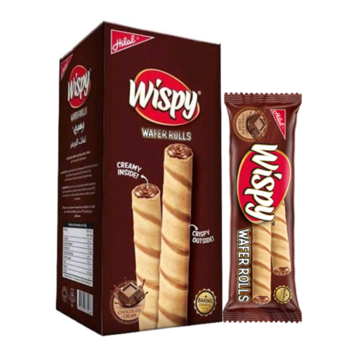 WISPY WAFER ROLLS-CHOCOLATE CREAM HILAL 24PZ